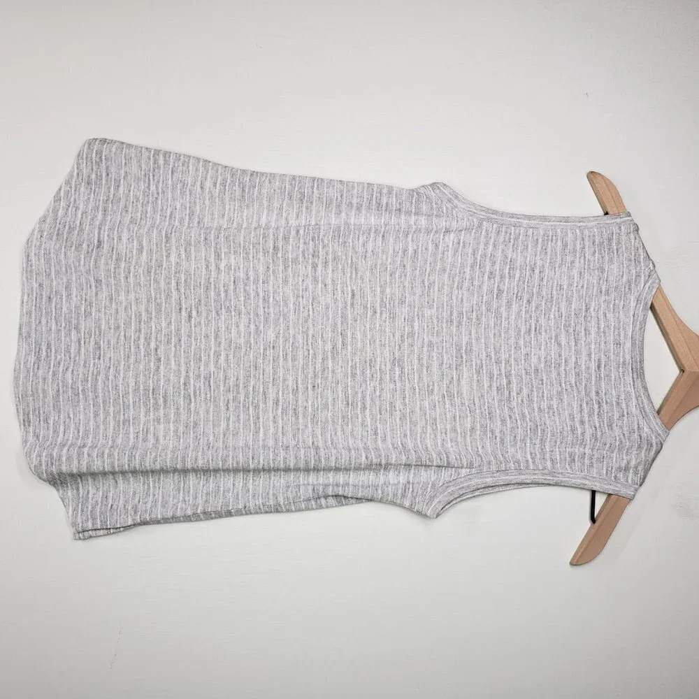 Athleta Breezy Tank Grey Marled Stripe Sleeveless XS‎ Top - Picture 3 of 8